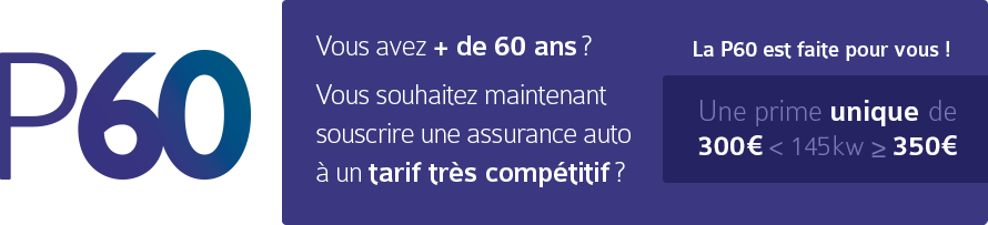 La P60, Assurance Auto Assurance Auto pour les + de 60 ans